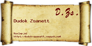 Dudok Zsanett névjegykártya